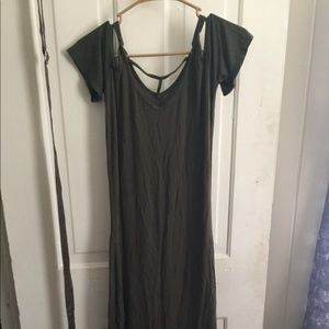 Green maxi dress